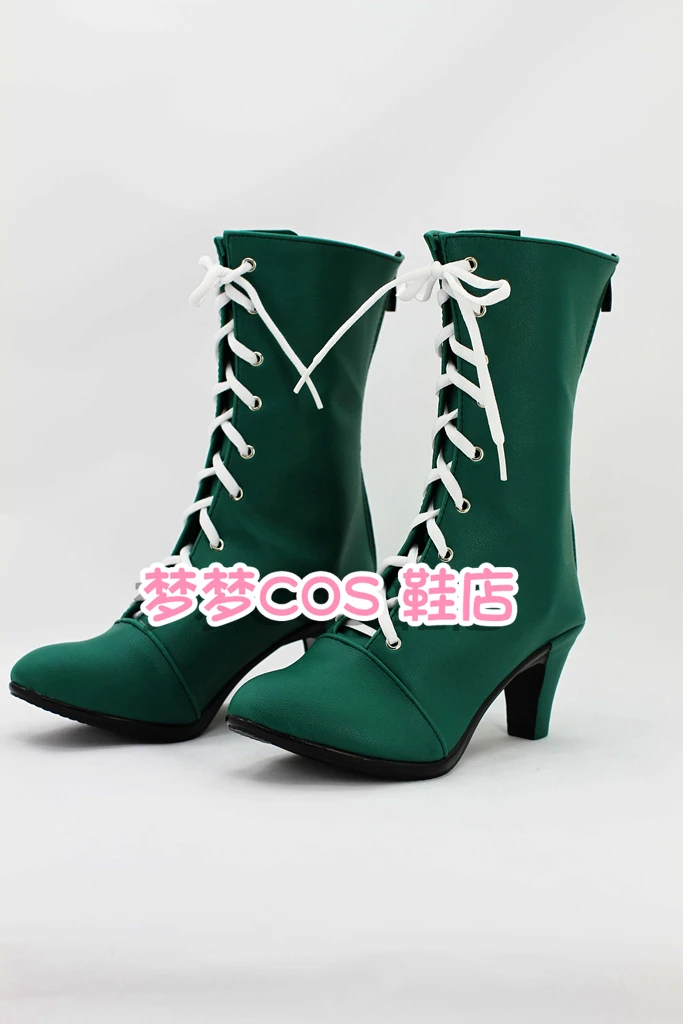 Anime Character Kino Makoto Sailor Jupiter Cosplay Costume Shoes Handmade Faux Leather Boots