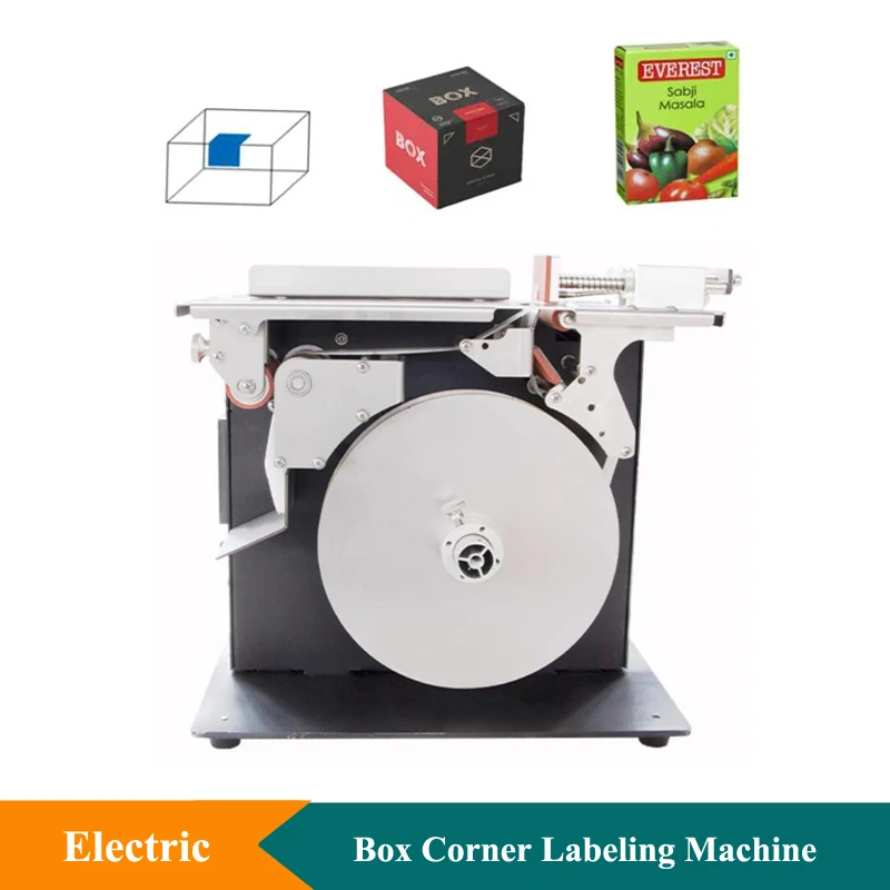 Machine Carton Small Top And Bottom Corner Labeling Machine Corner Sealing Labeling Machine Semi Automatic Box Sealing Labeling