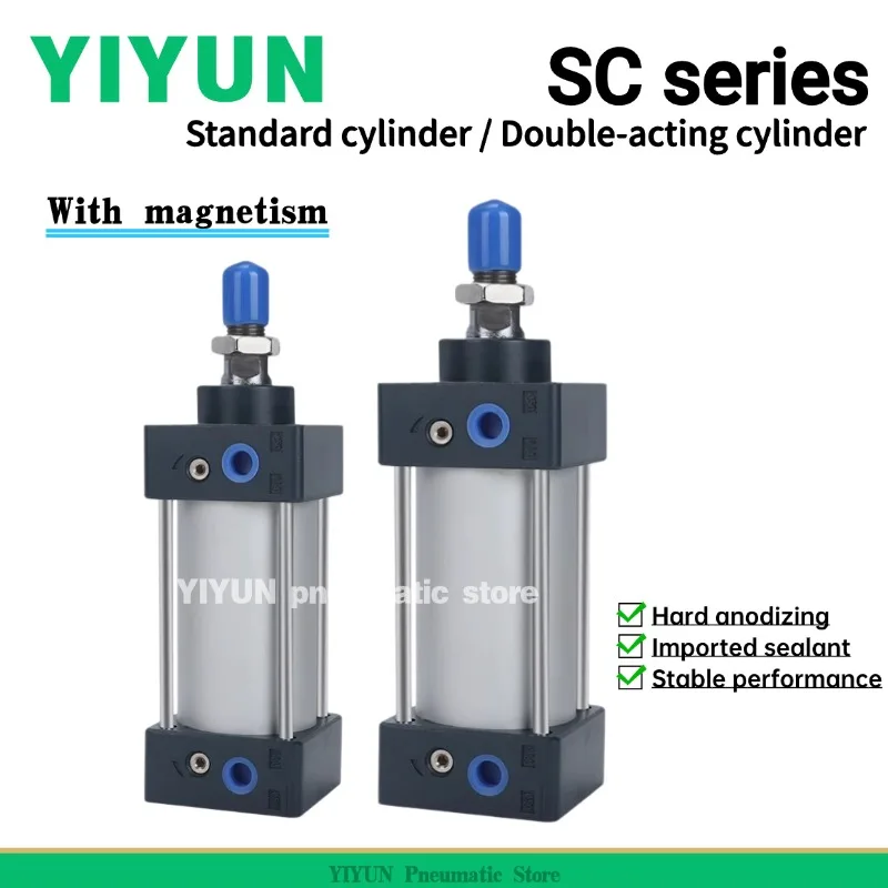 

SC80X150/175/200/225/250-S, SC100X150/175/200/225/250-S, SC50X300/350/450/500-S, YIYUN, Стандартный цилиндр, серия SC