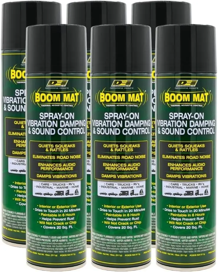 

Spray-on Sound Deadening Mat, Reduces Road Noise and Vibration, 18 Ounce (6 Pack)