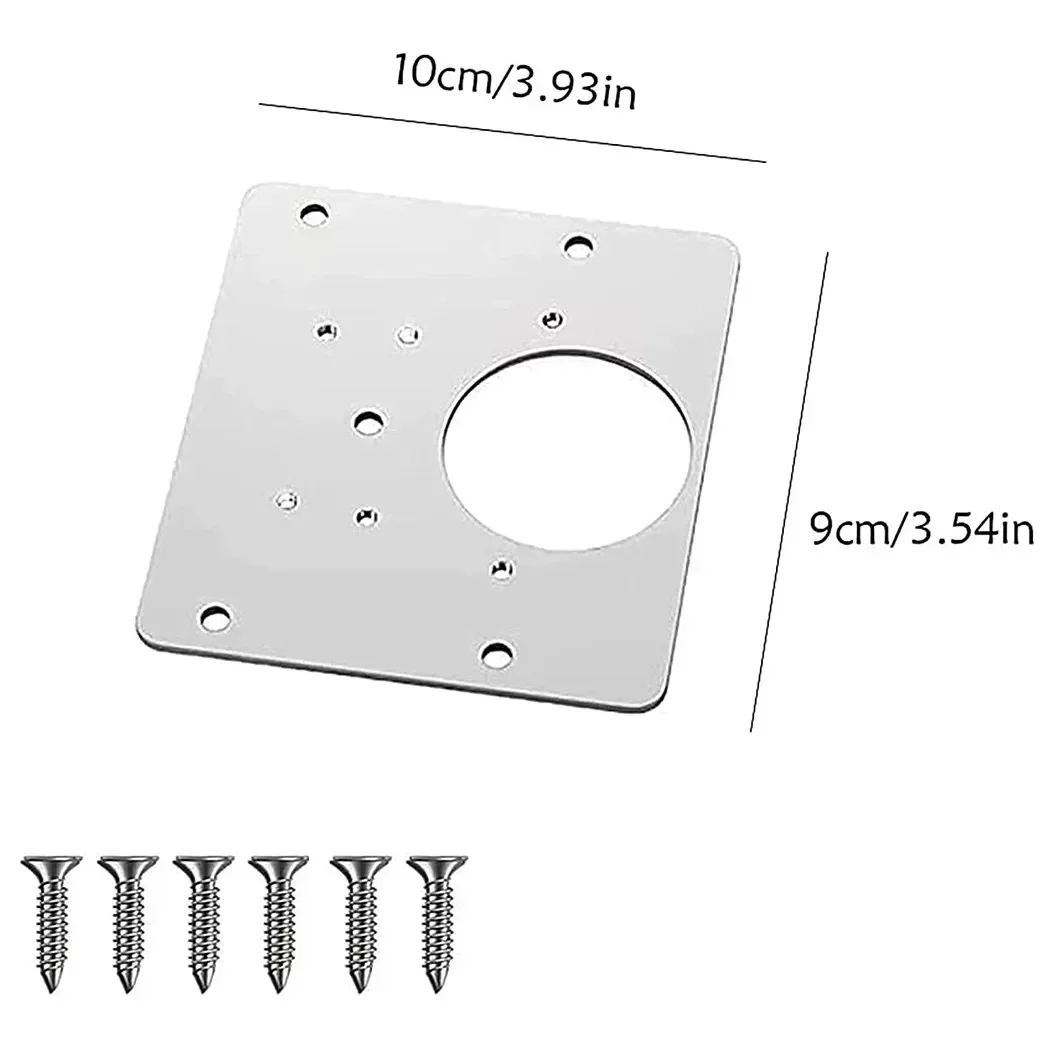 1/2Pc Scharnier Reparatie Plaat Roestbestendig Stalen Meubelkast Reparatie Mount Tool Rvs Meubelkast Deur