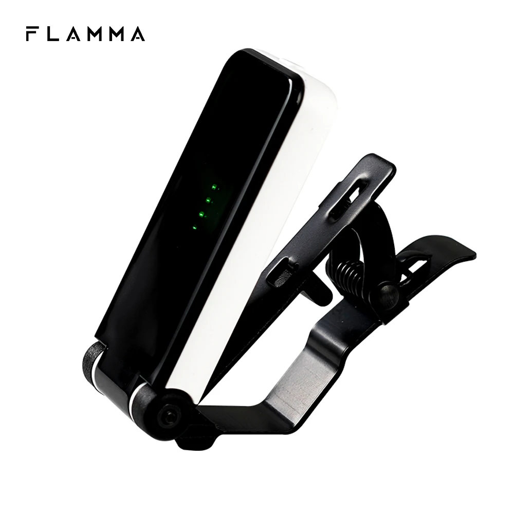 FLAMMA FT01 Clip-on Guitar Tuner 360 Degree Rotatable for Electric Acoustic Guitar Bass Ukeleles Guitar Accessaries