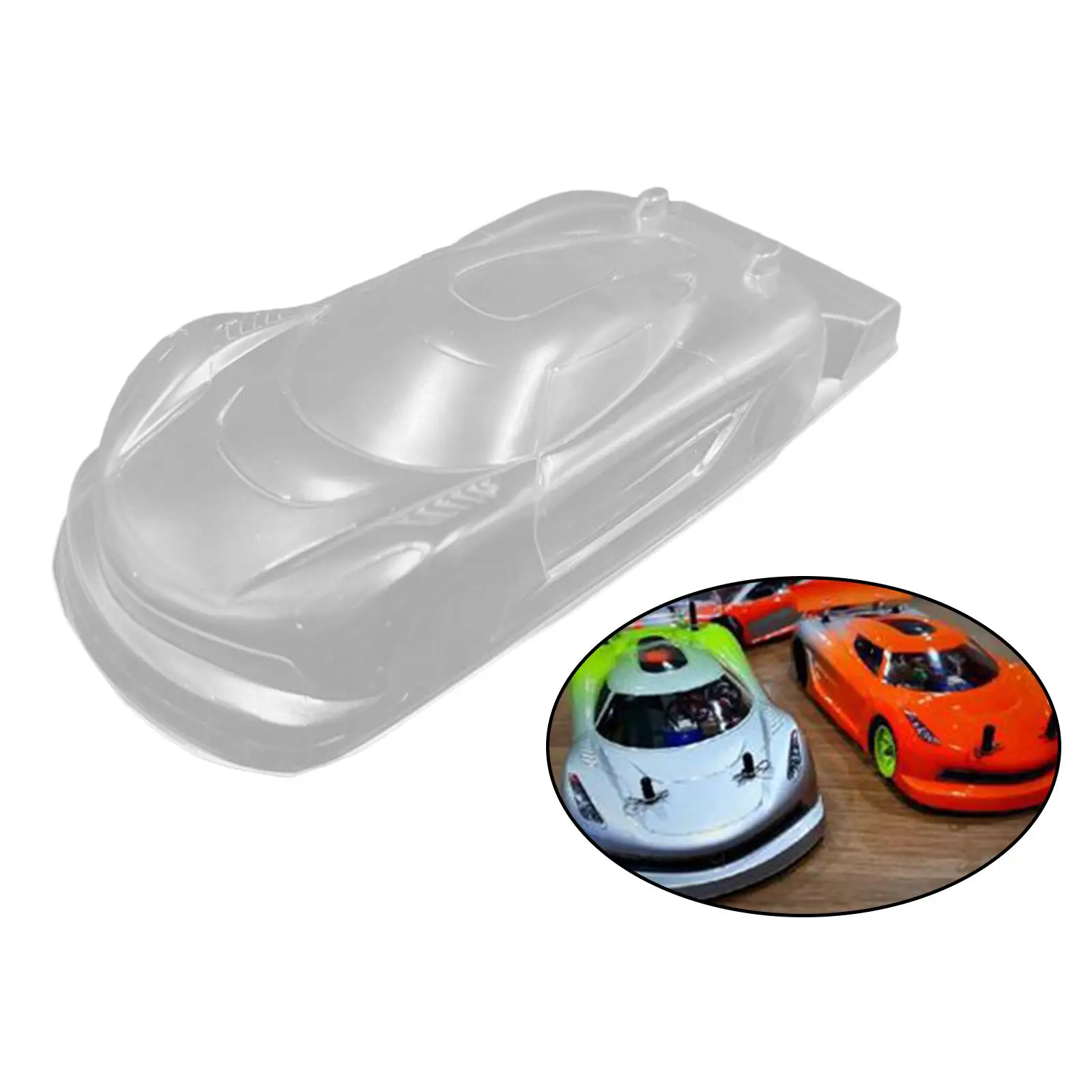 3.86'' Wheelbase Body Shell PC Replacement 1/28 Scale RC Model Car Parts