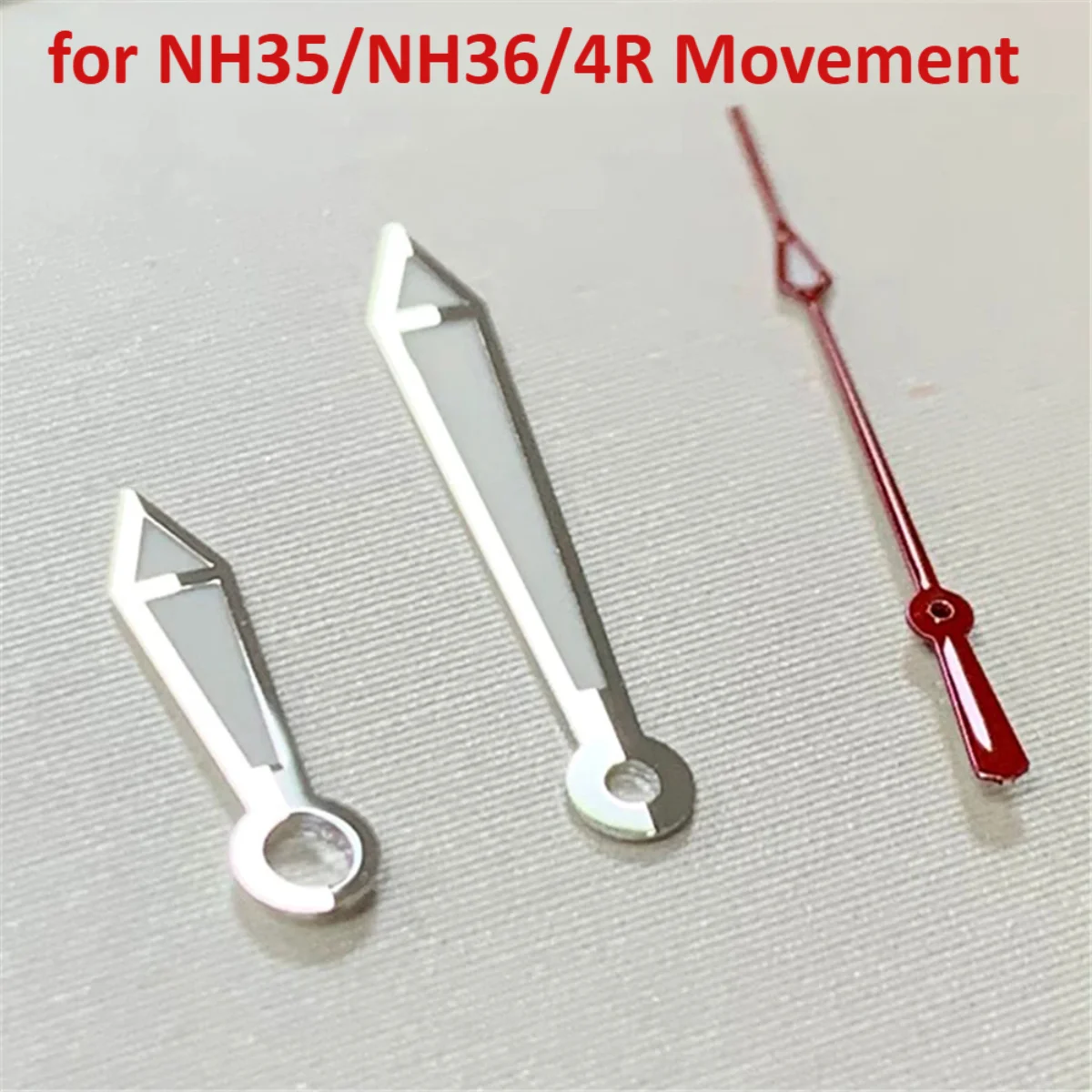 

Watch Hands Set for NH35/NH36/4R36/4R35 Automatic Mechanical Movement Red Second Hand Watch Pointers Silver/Rose Gold Color