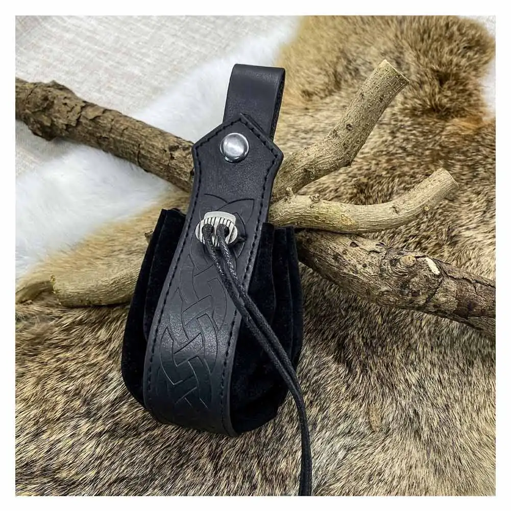 Vintage Medieval Viking Belt Men Women Renaissance Pirate Knight Belt Leather Waistband Pouch Bags Cosplay Costume Accessories