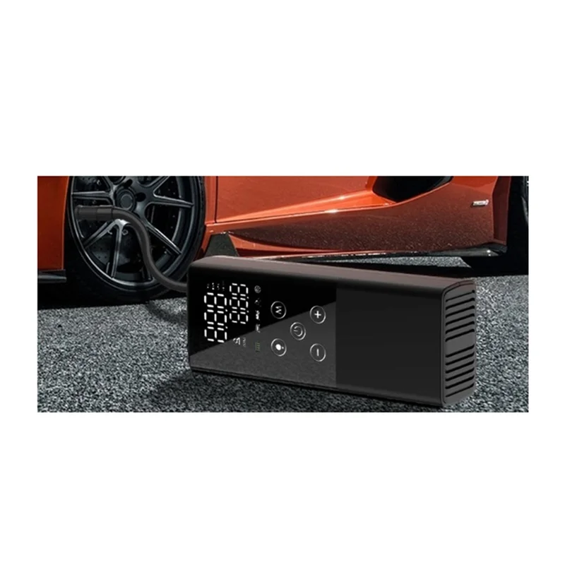 

BHBL Автомобильный воздушный насос 150PSI Перезаряжаемый воздушный компрессор с сенсорным экраном Электрический насос для накачивания шин и светодиодный светильник с автоматическим выключением