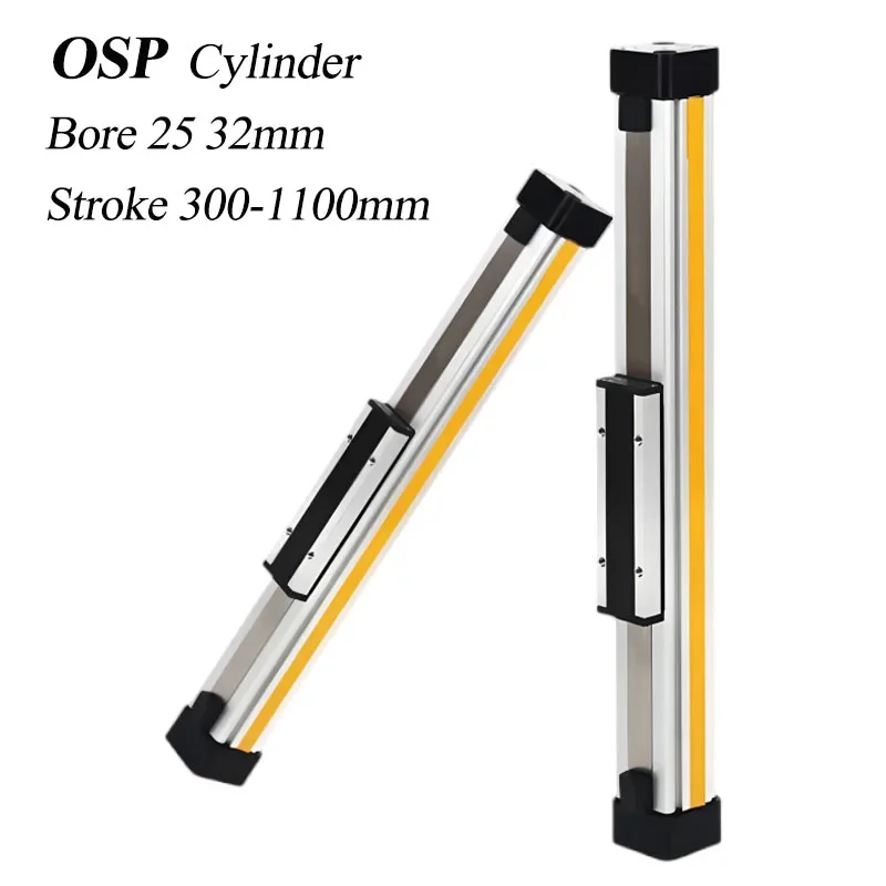 HLH OSP25 OSP32 OSP Air Pneumatic Cylinder Stroke 300-1100mm Mechanically Jointed Double Acting Rodless Piston High-quality Dura