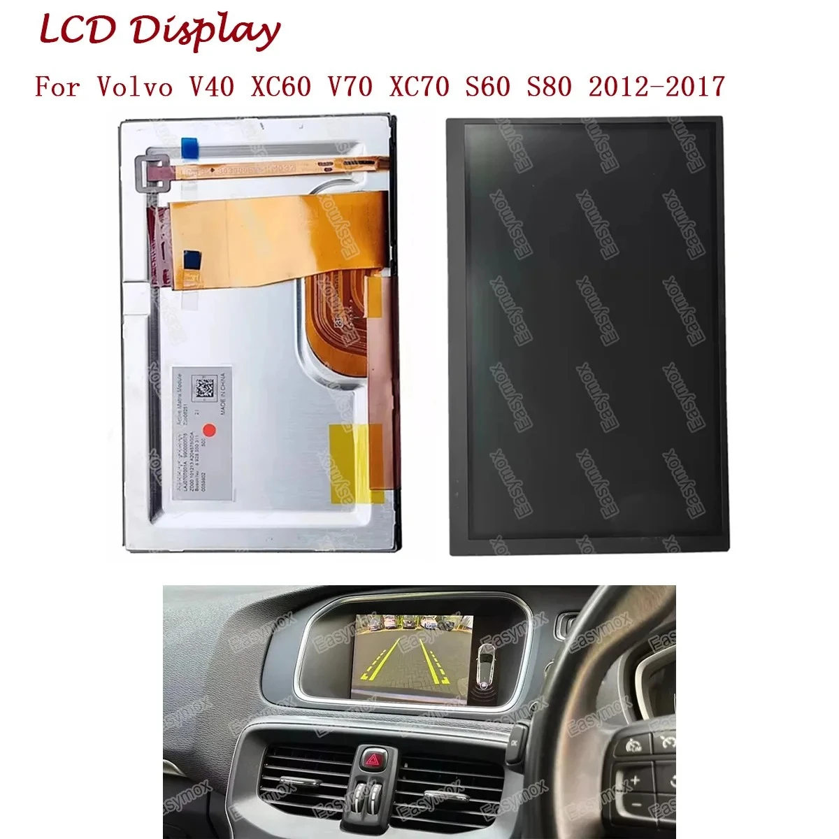

LAJ070T001A 7" LCD Display For Volvo V40 XC60 V70 XC70 S60 S80 2012-2017 GPS Navigation Media Screen Repair Parts