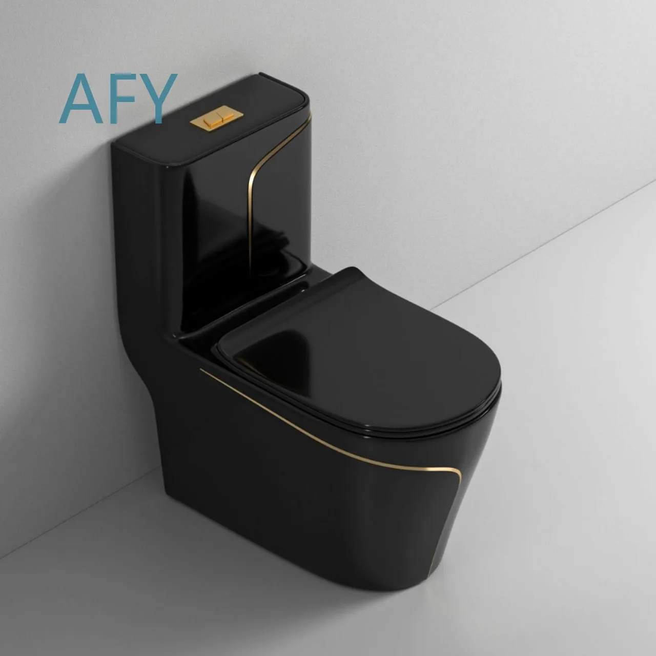 Color Toilet for Household Use Gray Black Floor Wall Mounted Straight Flush Toilet for Middle East Southeast Asia Africa