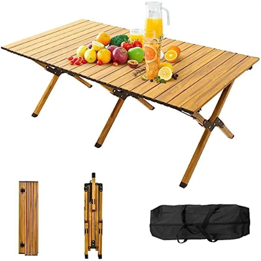 

Portable Picnic Table, 4ft Low Height Portable Folding Travel Camping Table for Outdoor/Indoor Picnic