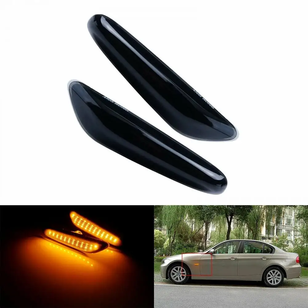 2x LED Side Indicator Marker Repeater Light For BMW E81 E82 E87 E88 E60 E83 E46