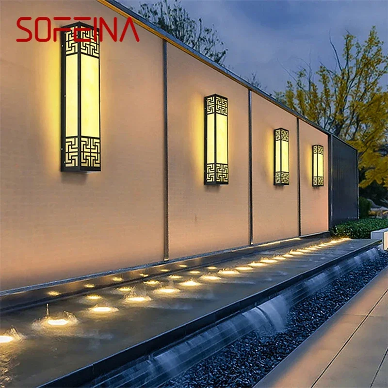 SOFEINA Contemporary LED Outdoor Wall Lamps Electric Simplicity Waterproof Balcony Hallway Courtyard Villa Gate Hotel