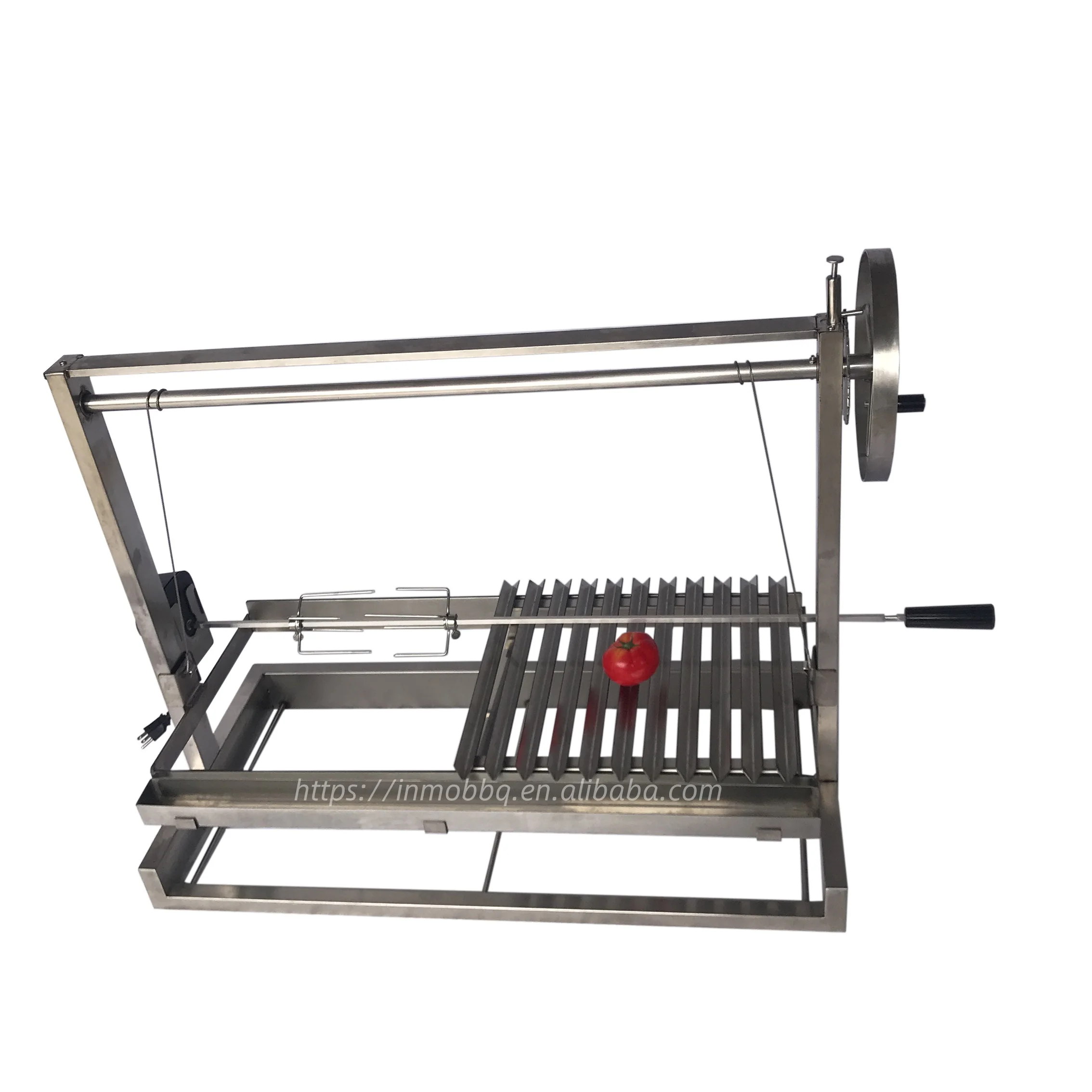 

Adjustable Height Stainless Steel Parrilla Gaucho Grill Wood Charcoal BBQ Grill Asado Argentinian Grill with BBQ Rotisserie Kit