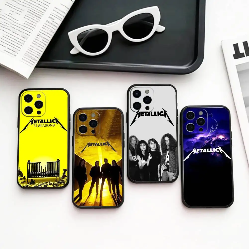 Funda de Silicona Suave para Teléfono B-Band 72 S-Seasons M-Metallica para iPhone 17 16 15 14 13 12 11 X XR Plus Pro Max Plus