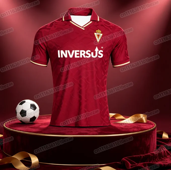 2026 Real Murcia 3D-Druck Fußballtrikot Herren Sommer Atmungsaktives Schnelltrocknendes Kurzarm-T-Shirt Familien-Partnerlook – Detail 4