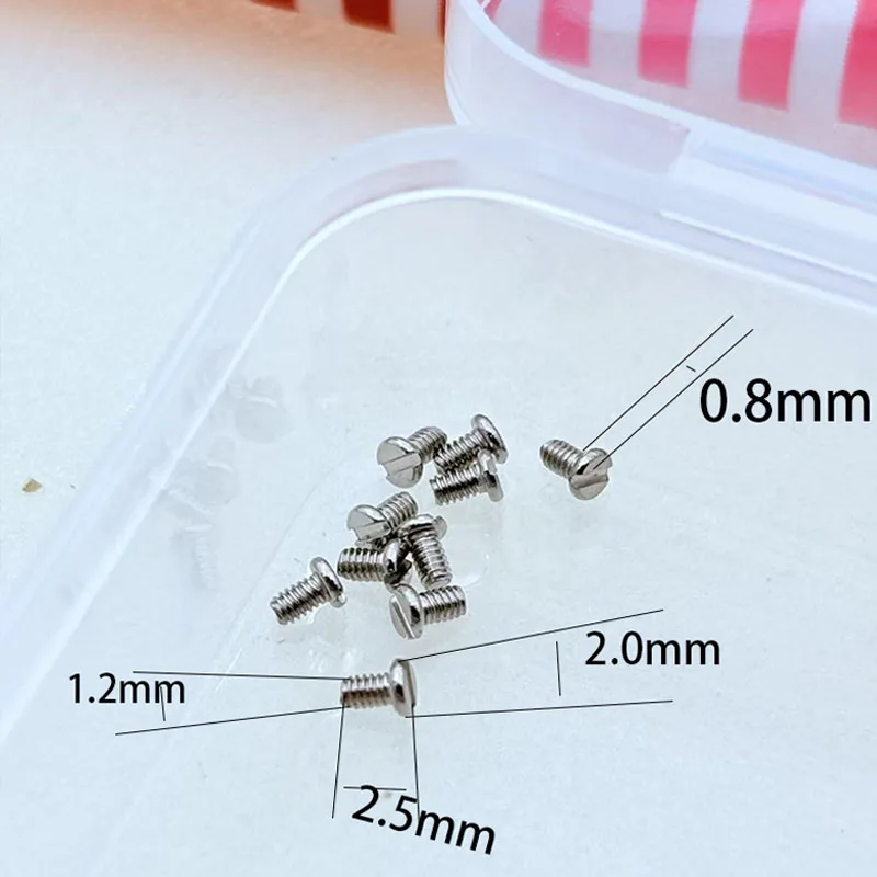 Watch Accessories Watch Screws Back Cover Screws Bottom Cover Slotted Screws 2.0X1.2X2.5MM
