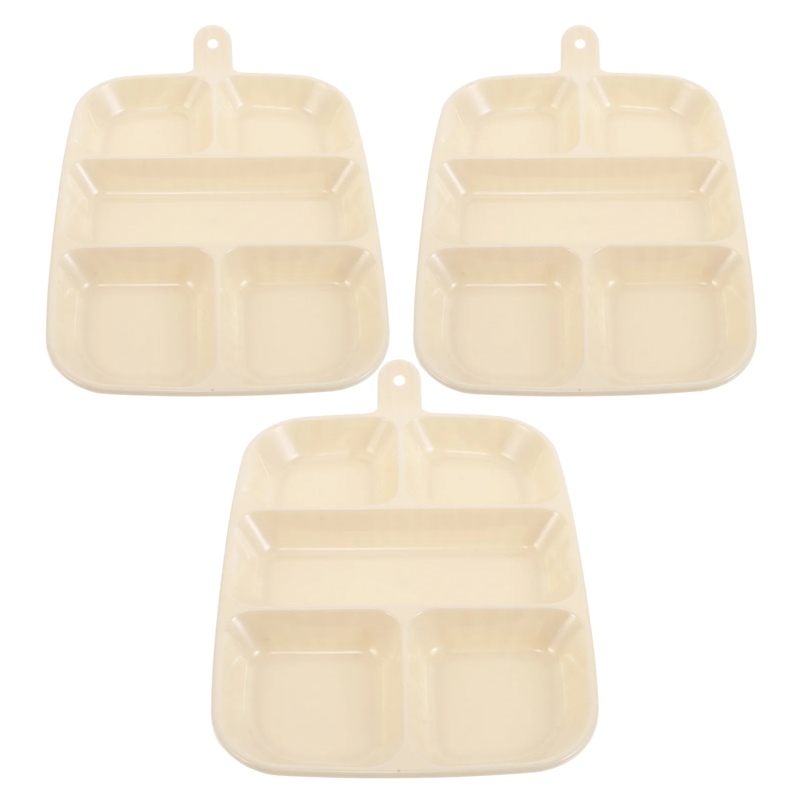 

3Pcs Multipurpose Food Tray Divided Serving Dish for Garlic Ginger Dry Fruits Appetizers Ivory Divided Serving Dish