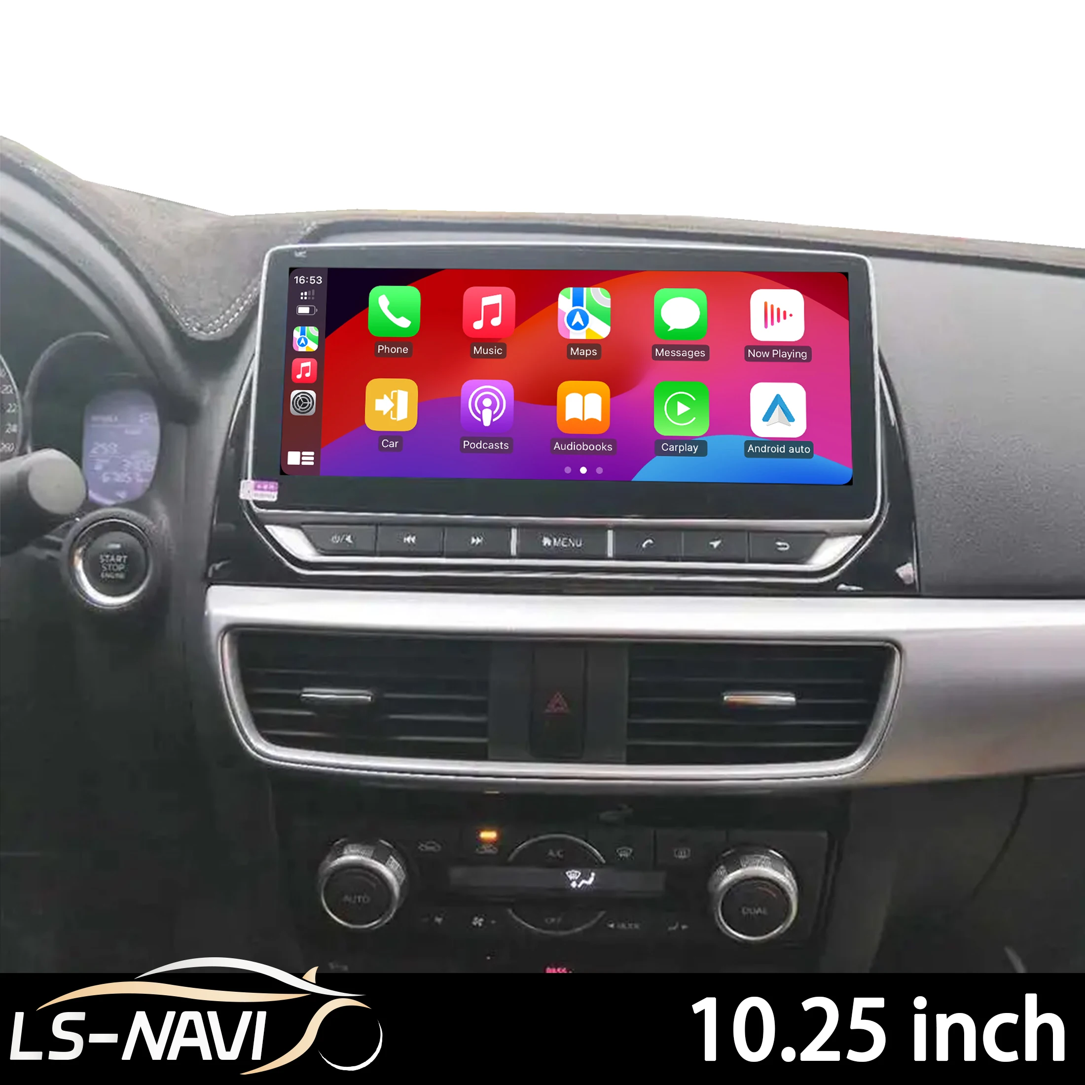 10.25 Inch Android 14 4G Car Radio for Mazda CX-5 2014 2015 with Wireless Bluetooth CarPlay Touch Screen Stereo Head Unit