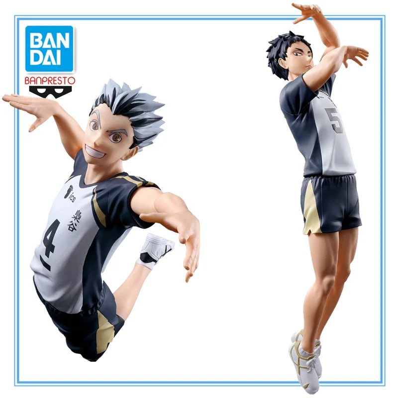 Bandai Banpresto Haikyu Kotaro Bokuto Akaashi Keiji Anime Figure Desktop Ornaments Gift for Fans Kids Collectible Model Toy