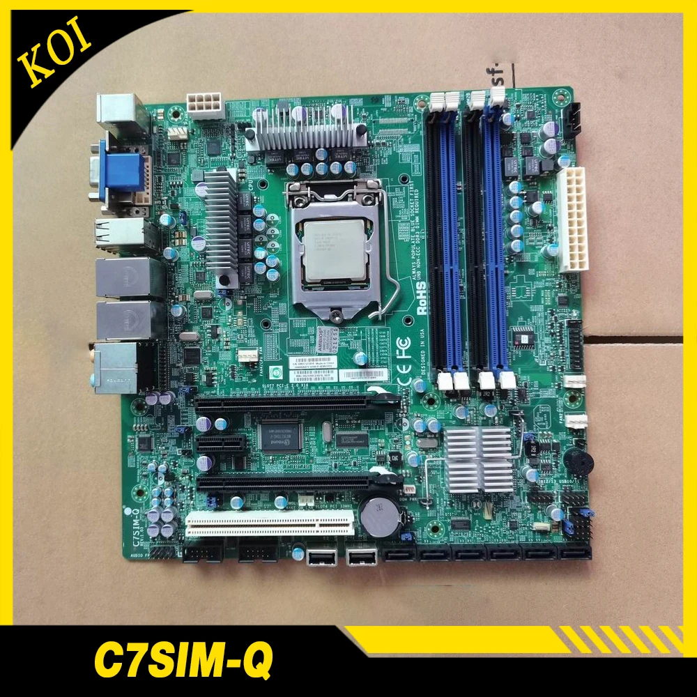 

For Supermicro C7SIM-Q server equipment, motherboard LGA 1156 supports dual net-work cards