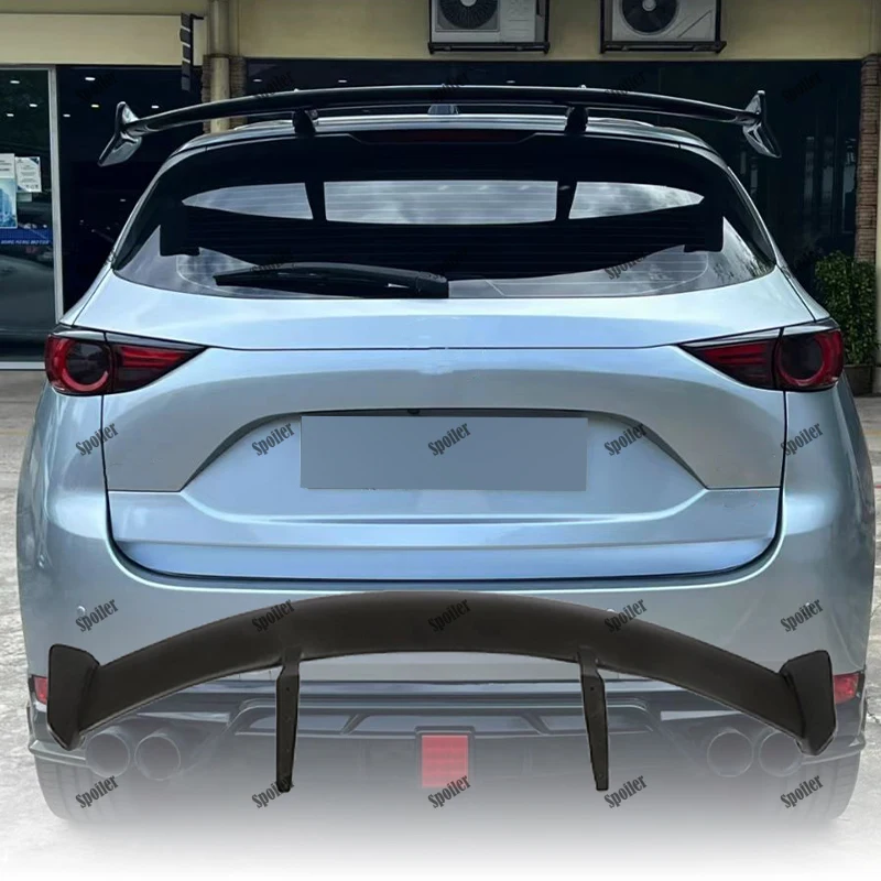 For Mazda CX-5 CX5 2018 2019 2020 2021 2023 2024 2026 Rear Roof Spoiler Wing Carbon Fiber Trunk Lip Wing Spoiler Car GT Styling view 3