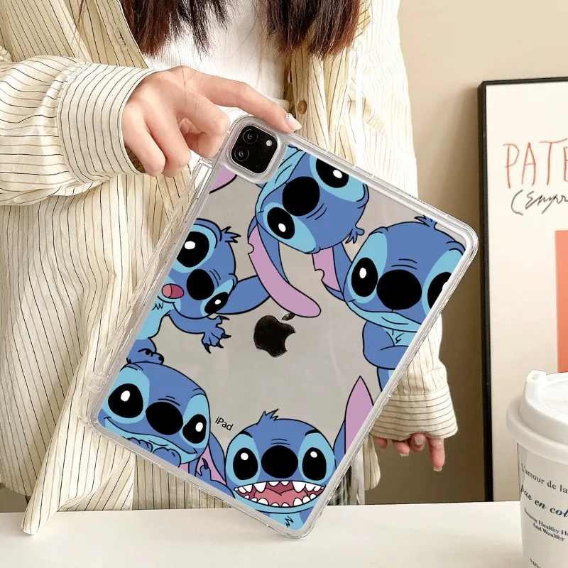 

Cartoon Stitch Ipad Case for 11th A16 2025 Mini7 Air7 11in Tablet Case 10th Air4 5 10.9in Acrylic Back Cover Pro 21 9th Cover