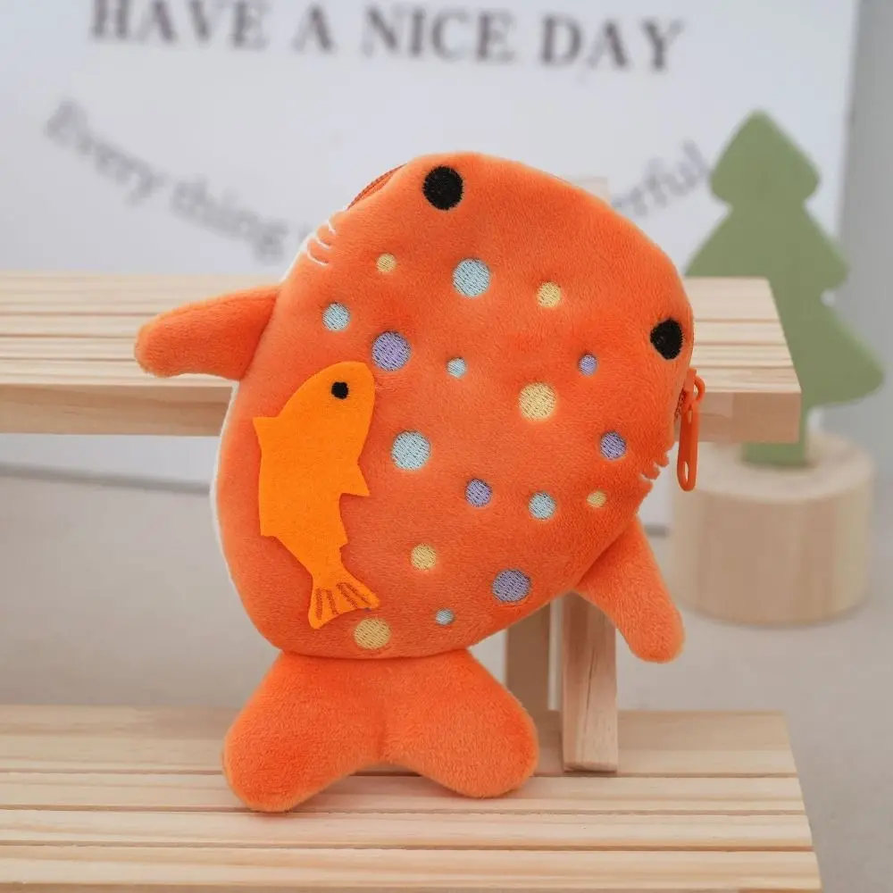 Monedero de peluche de tiburón ballena de dibujos animados, colgante para bolso, cartera de peluche de tiburón, monedero de peluche portátil de moda, bolsa para auriculares