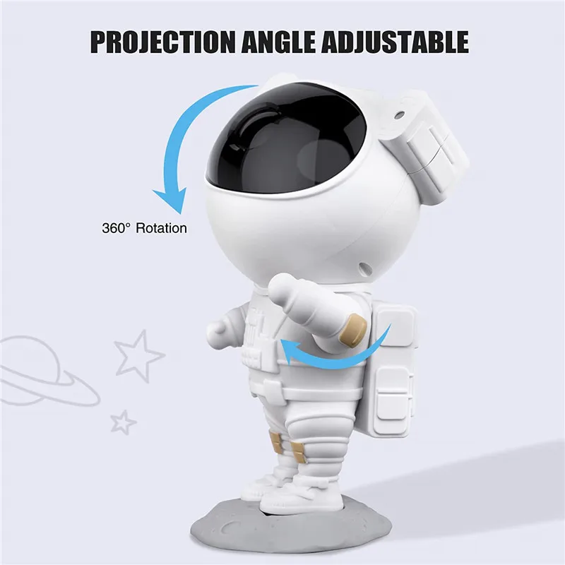 Imagem -02 - Astronauta Galaxy Star Projector Starry Sky Night Light Usb Atmosphere Lamp Kids Bedroom Home Party Luminárias Decorativas Presentes