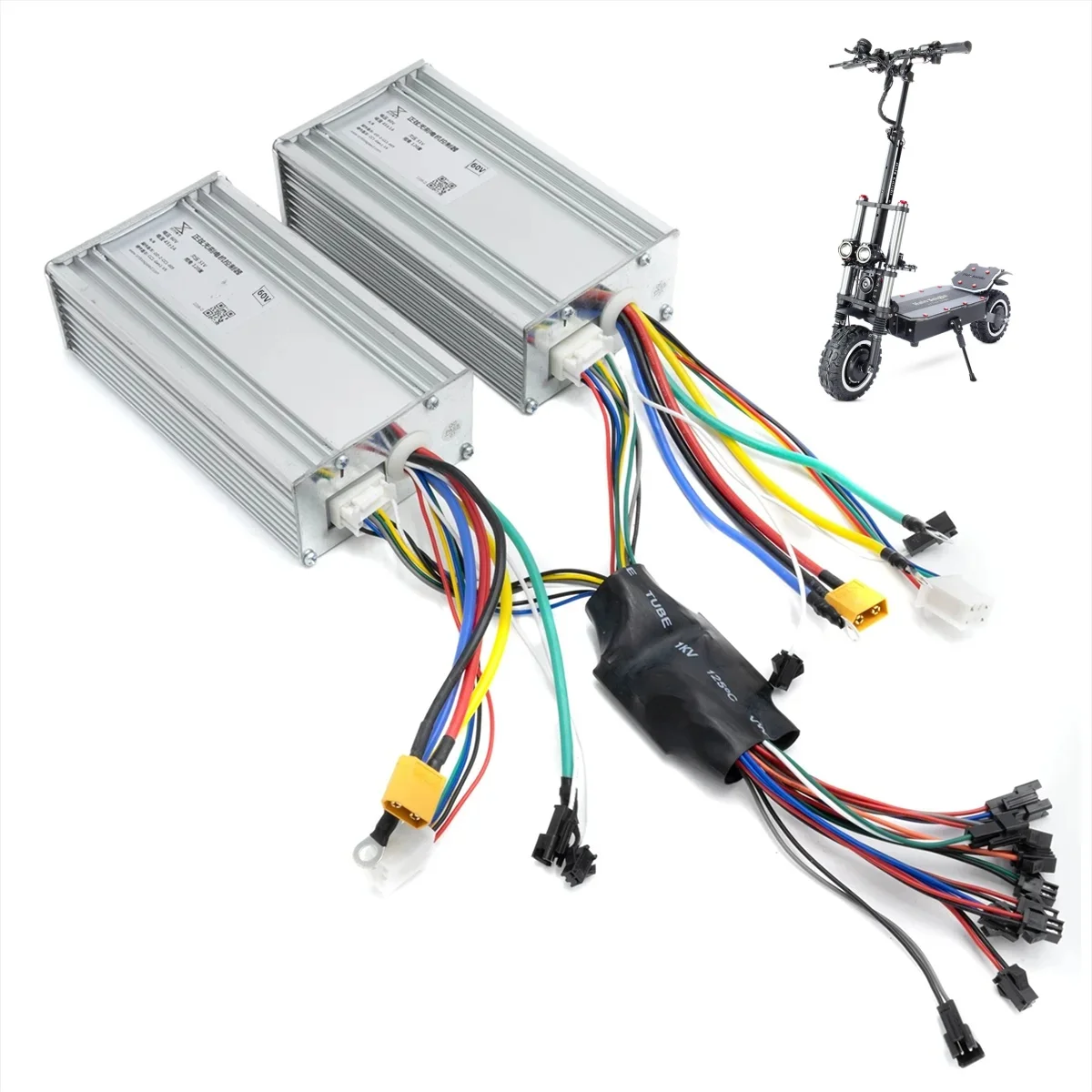 

Yunli 60V 50A 6000W 3000w*2 Electric Scooter Dual Motor Controller Replacements For Halo Knight T107 Pro Boyueda S3-11 E Scooter