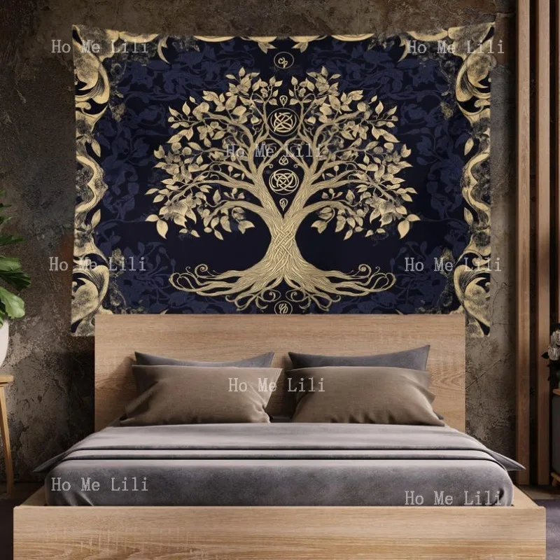 Настенный гобелен «Древо Иггдрасиль», подвесной скандинавский викинг, художественная жизнь, большой мифологический декор Настенный гобелен «Древо Иггдрасиль», подвесной скандинавский викинг, художественная жизнь, большой мифологический декор