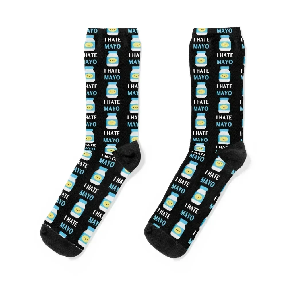 I HATE MAYO FOR MAYONNAISE HATERS Socks bright garter Rugby christmas gift Socks Man Women's