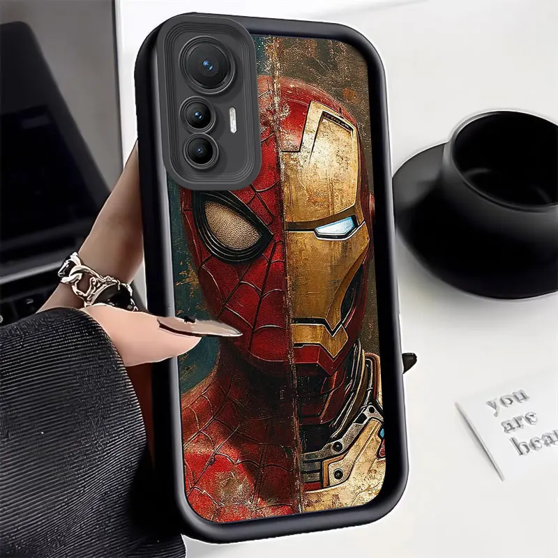 Marvel Spider-Man Iron Man Soft Case for Xiaomi POCO X6 X5 X4 GT F3 F4 F5 M6 Pro X3 NFC Mi 13T 12T 11T 13 12 11 Lite 5G NE Cover