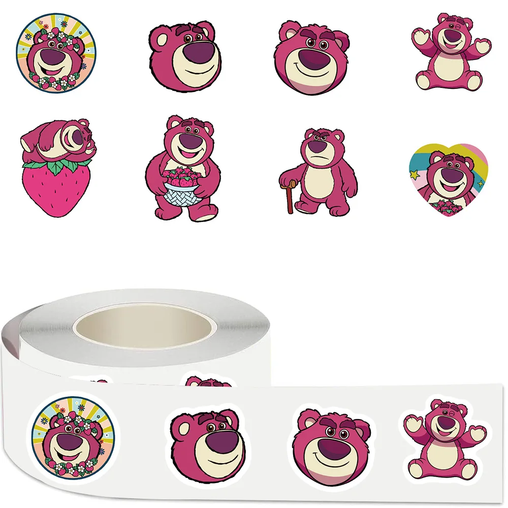 

500Pcs/Roll Disney Cute Cartoon Lots-o-huggin Bear Stickers Kawaii Decoration Decal DIY Guitar Bike Laptop Kid Reward Gift Toy