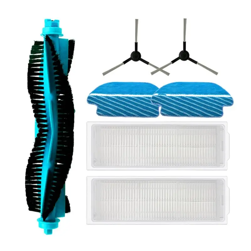 B47B Replacement Parts for Conga 3490 Wonders Living DynaKing R9, Main Side Brush HEPA Filter Mop Rag Kit