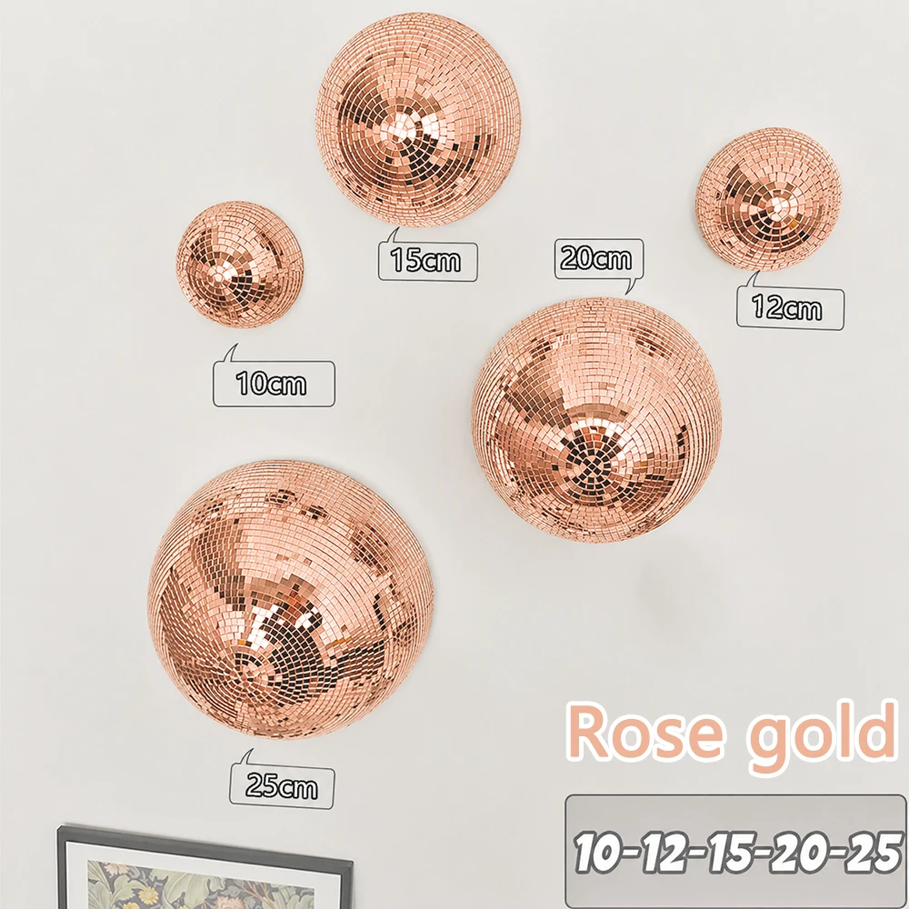Muur Discobal Gespiegelde Ontwerpen Metallic Home Decor Spiegel Bal Decoratie Voor Bruiloft Discobal Halve Cirkel Thuis Muur Art