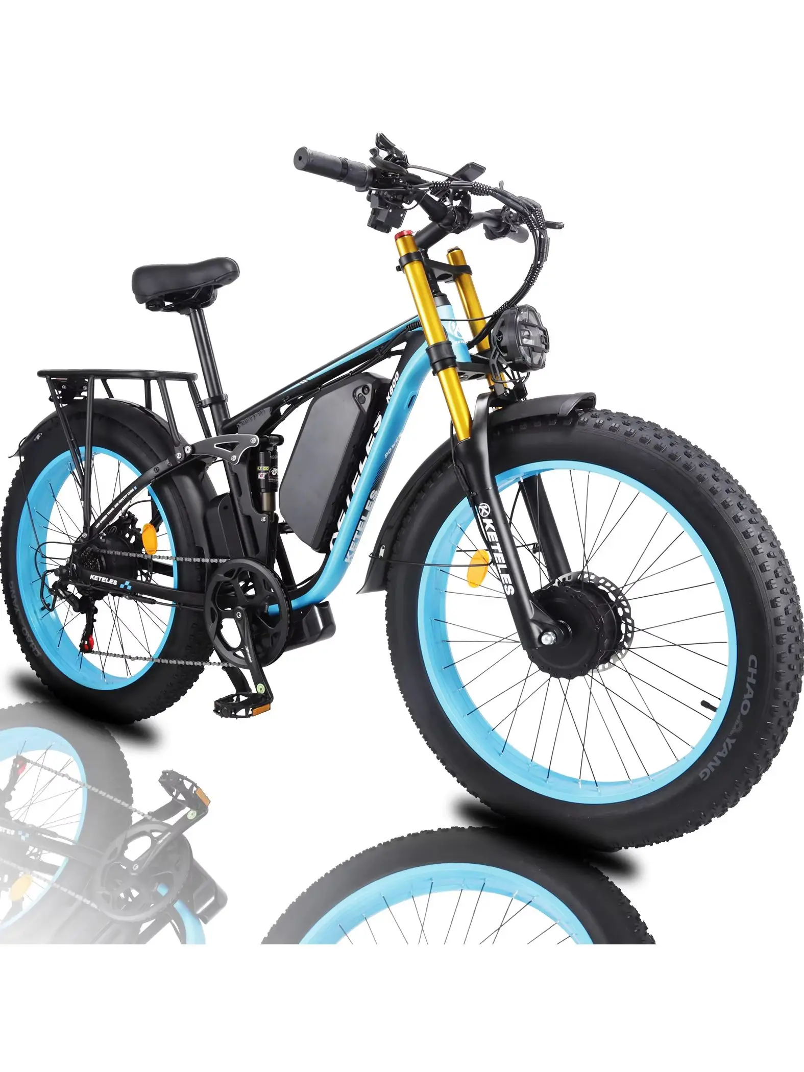 AliExpress UK Keteles KETELES K800P Electric Bike 1000W*2 Motor 48v23ah Battery Hydraulic Brake Adult 26 Inch Fat Tire