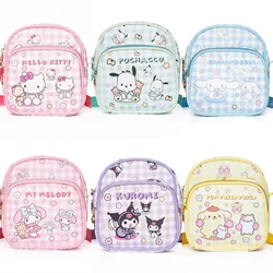 Cartoon Sanrio Bag Cinnamoroll Anime Children's Cross-body Backpack Girl Heart Mobile Phone Bag Shoulder Zipper Key Bag Wallet