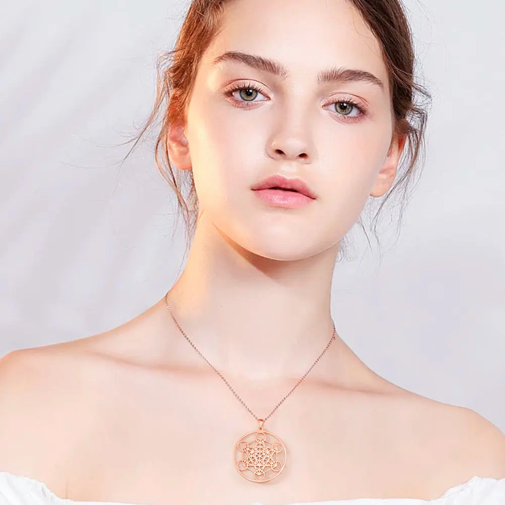 COOLTIME Angel Seal Erzengel Metatron Halsketten Damen Herren The Secrets of the Kabbalists Garden Solomon Edelstahlschmuck – Detail 6