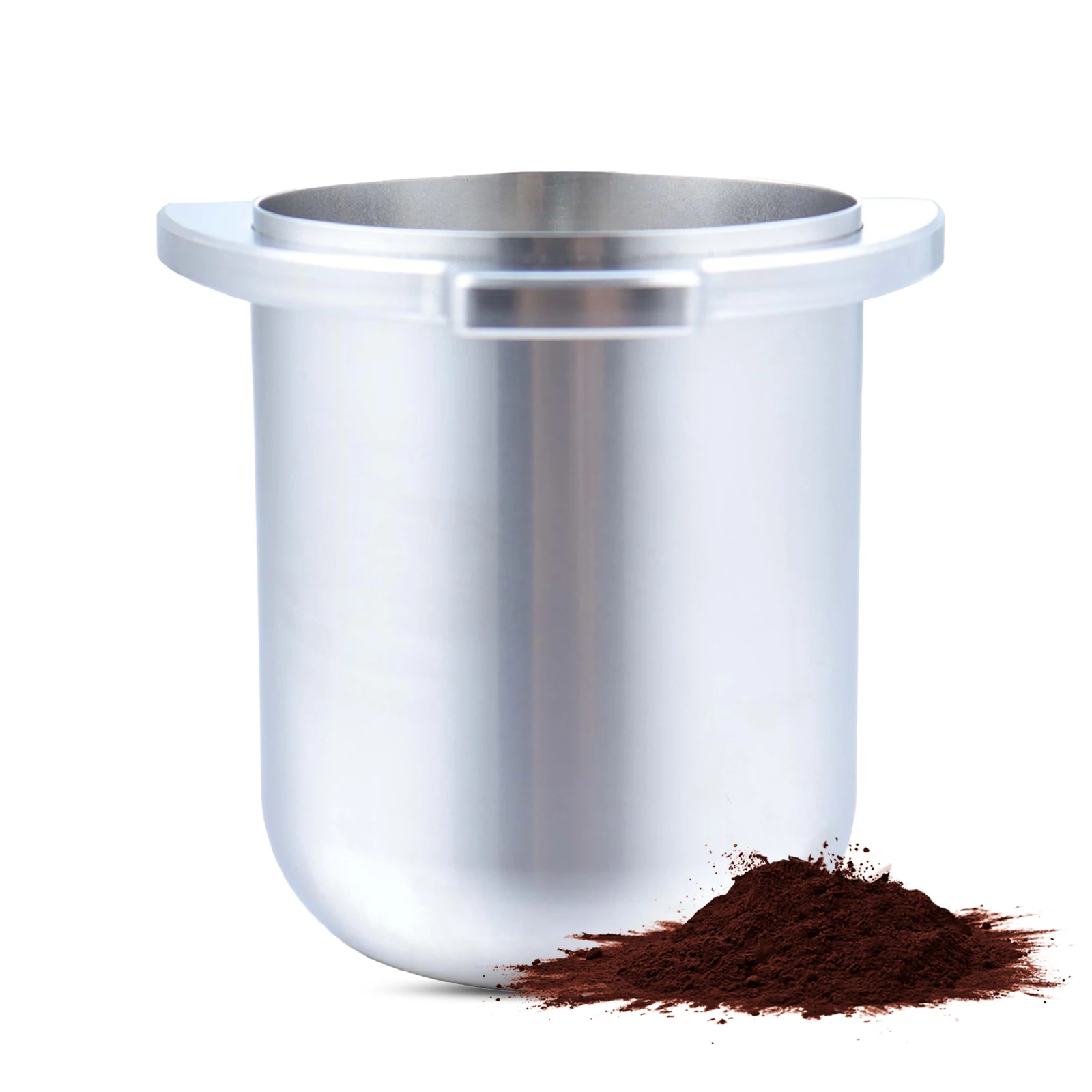 Tasse doseuse de sélecteur de poudre de café de 54mm, avec sortie de poudre indépendante et conception suspendue à Double oreille, presse en acier inoxydable 304