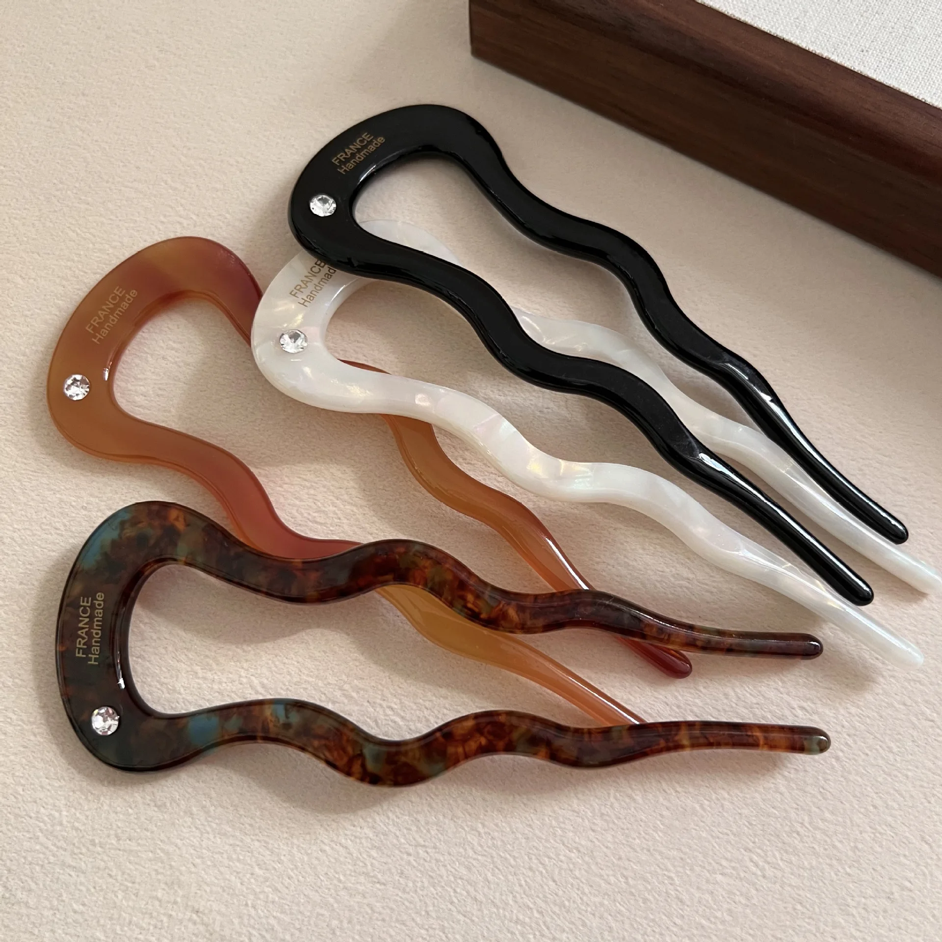 

U-shape Acetate Hair Sticks Hair Clips Women Girls Ponytail Holder Hairpins Hairgrips Hair Forks Pins Hair Accessories Fashion