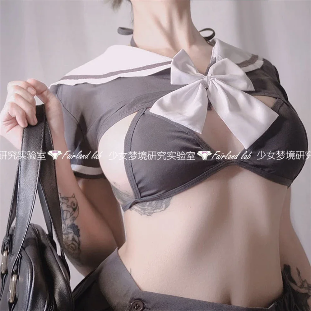 Japanese Lingerie Sexy Underwear Student Girls Uniform Kawaii Sleepwear Set Sailor Lolita Bikini Erotic Cosplay Costumes Maid