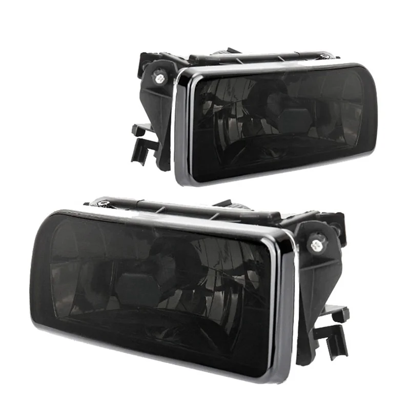 Left & Right Front Bumper Headlight Fog Lamps Housing for BMW E36 318I 318Ti 1992-1998 Car Fog Lights Covers Smoked