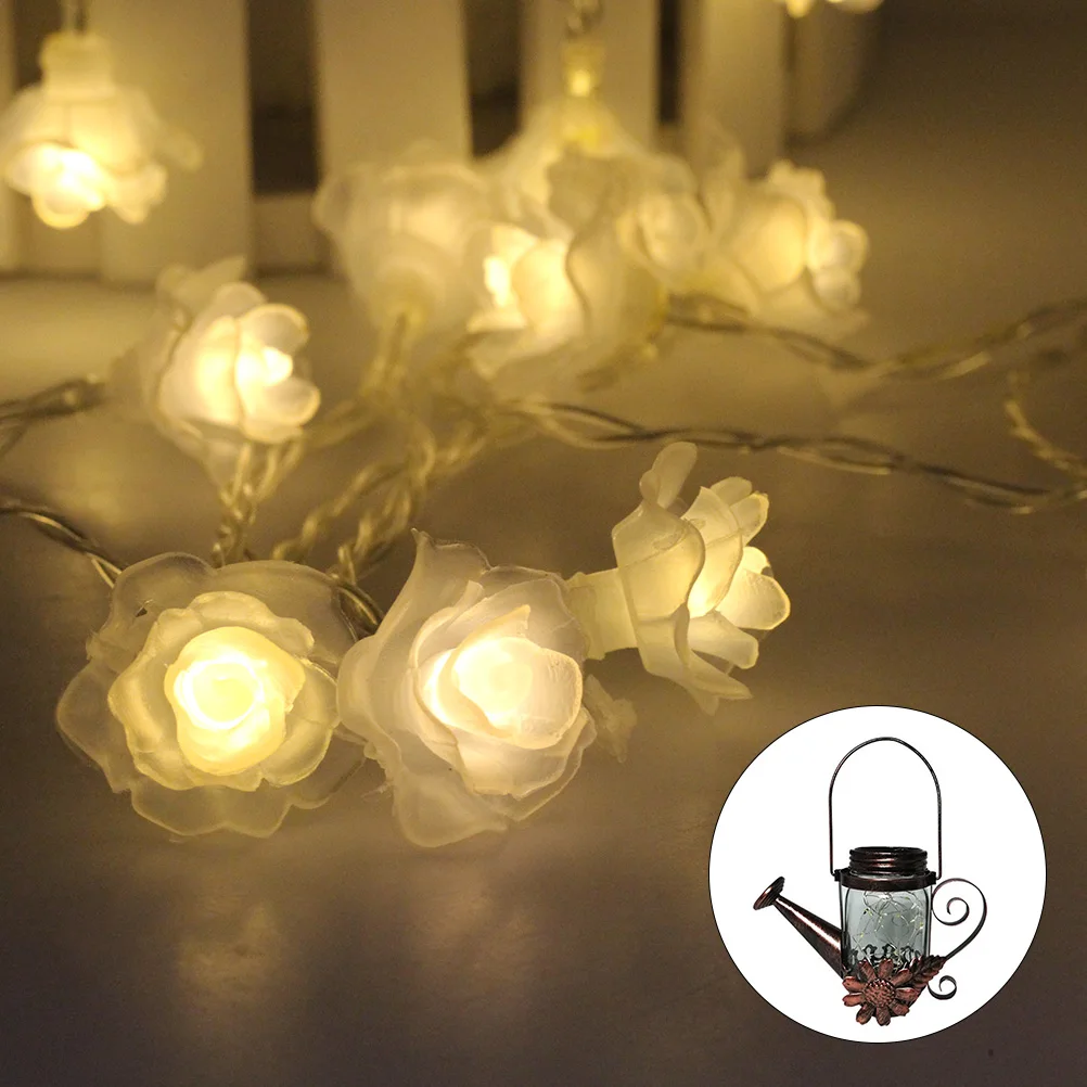 

Solar Garden Light Waterproof Outdoor Decorative Lamp Creative Watering Can Design Energy Efficient Daytime Night