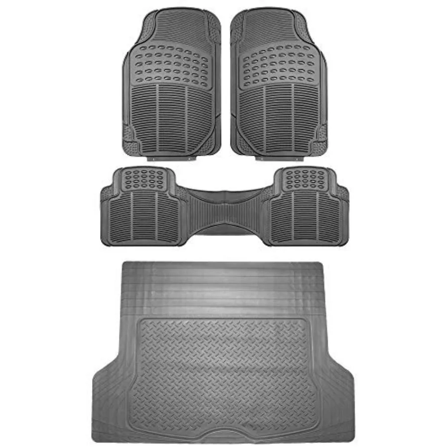 

Виниловые коврики Climaproof, противоскользящие, с возможностью обрезки, полный комплект, универсальные для легковых автомобилей, грузовиков и внедорожников, серые F11306 F16400