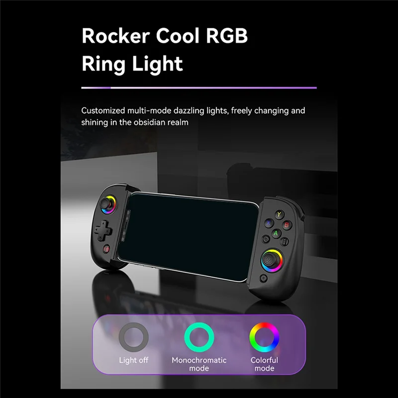 

AY14 -D8 Telescopic Game Controller RGB Light Mobile Game Controller With 6-Axis Vibration For Android IOS PS3 PS4 Switch PC