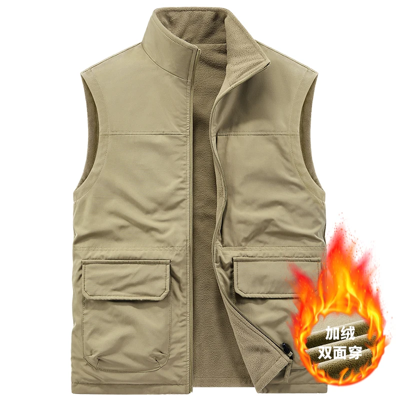 Workwear men's fishing jacket, middle-aged worker's work jacket, middle-aged fishing suit vest