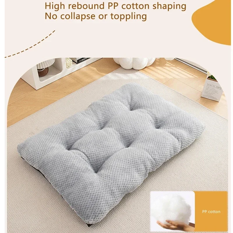 High-elastic Dog Bed for Small Dog Cushion Wear-resisting Cat Bed non-slip sleep Cat Mat Winter Warm Dog Mattress Square Pet Bed