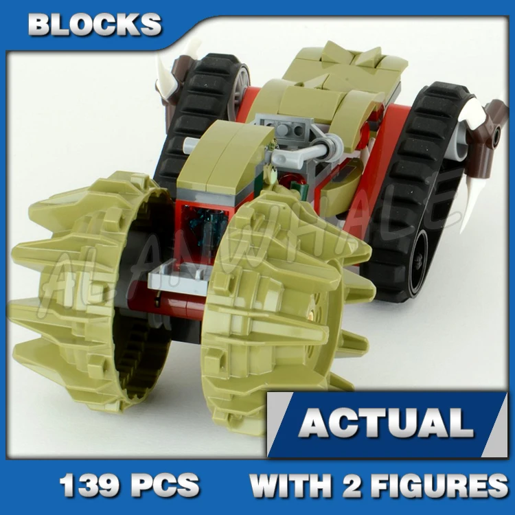 139pcs Chima Crawley's Claw Ripper Rubber Tracks Huge Wheels CHI 10052 Building Block Sets Compatible With Model