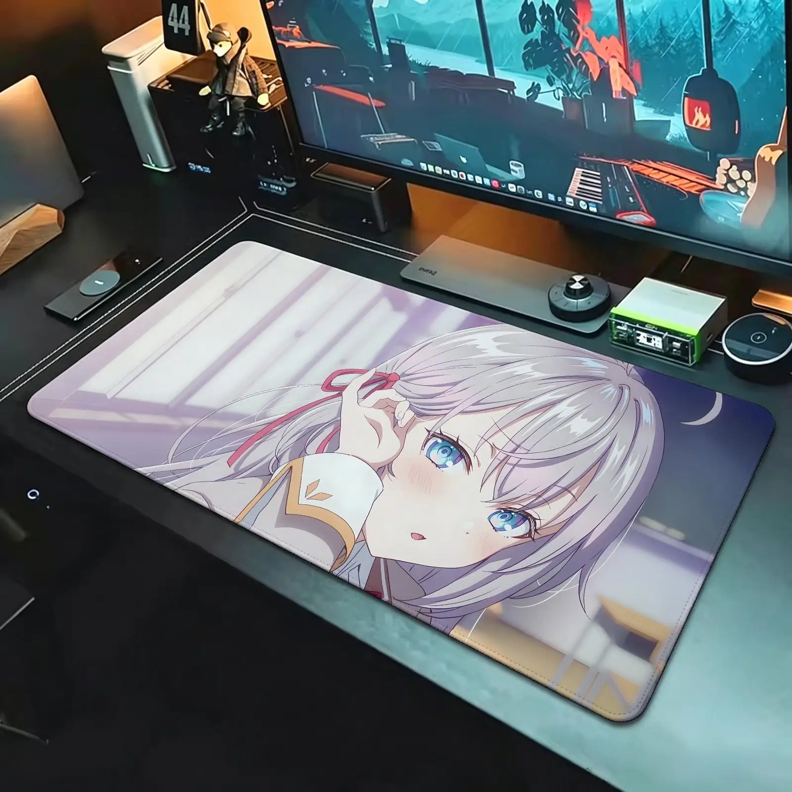 Alya Sometimes Hides Her Feelings in Russian XXL Gaming Mouse Pad,Stitched Wear‑Resistant Edge,Smooth Non‑Slip Mat for Desktop