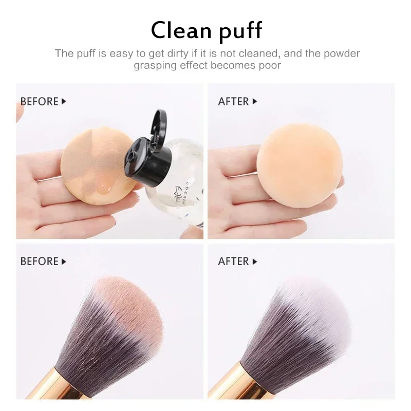 1pc Puff Cleaner Makeup Brush Beauty Eggs Cleanser Washing Fluid Dirt Remove Makeup Tools Cleanup Liquid Makeup Remover Kiss